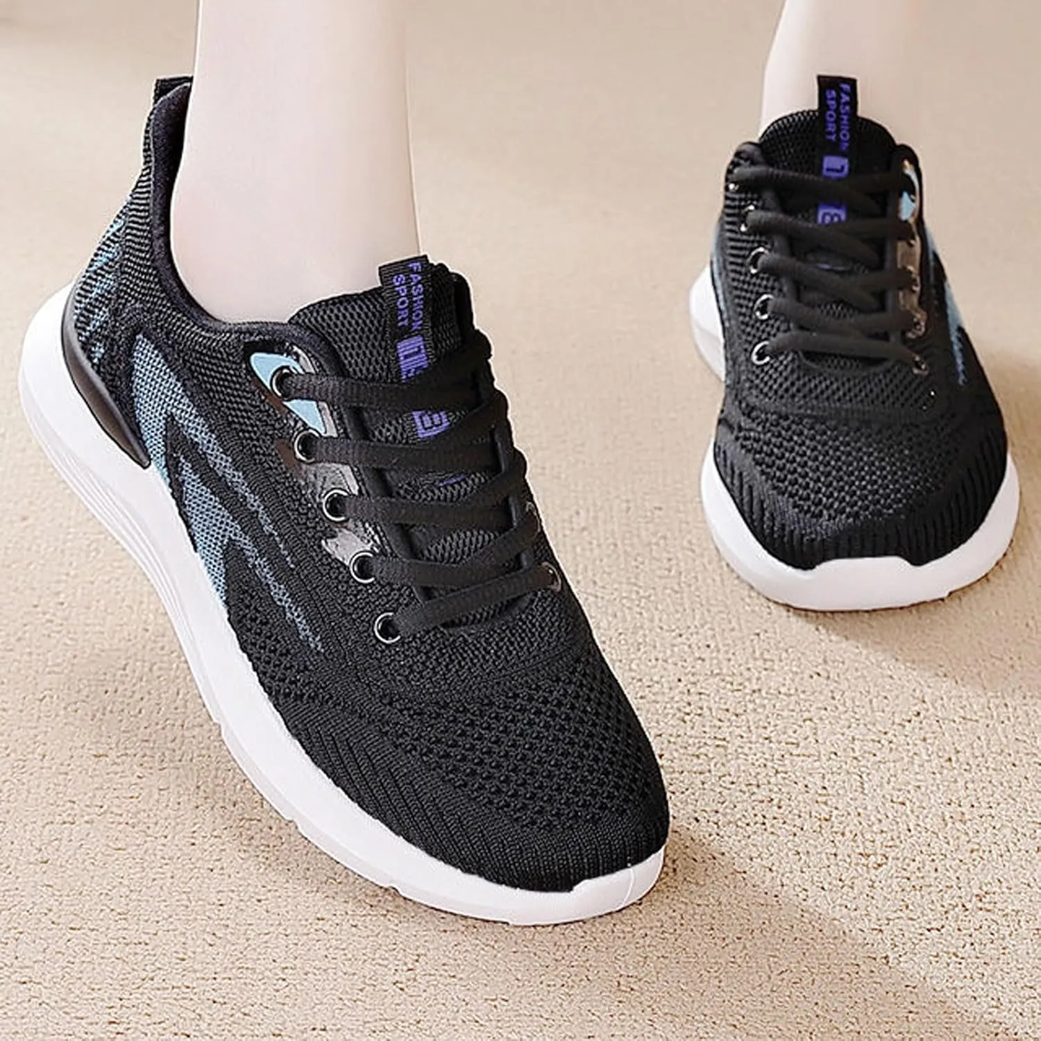 2023 Spring New Lightweight Soft Bottom Breathable Casual Student Running Shoes Hundred with Sports Shoes Wide Width Women Water Shoes