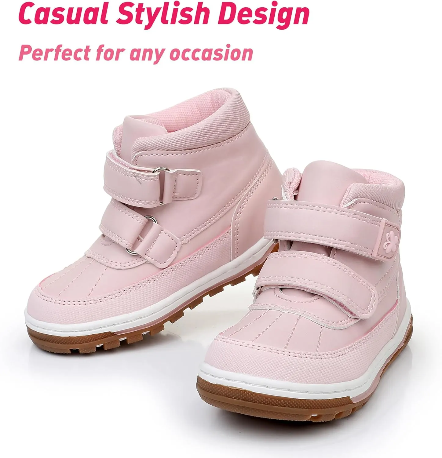 Ahannie Boys Girls Boots Toddler Kids Fall Boots Water Resistant Outdoor Ankle Shoes(Toddler/Littler Kid)
