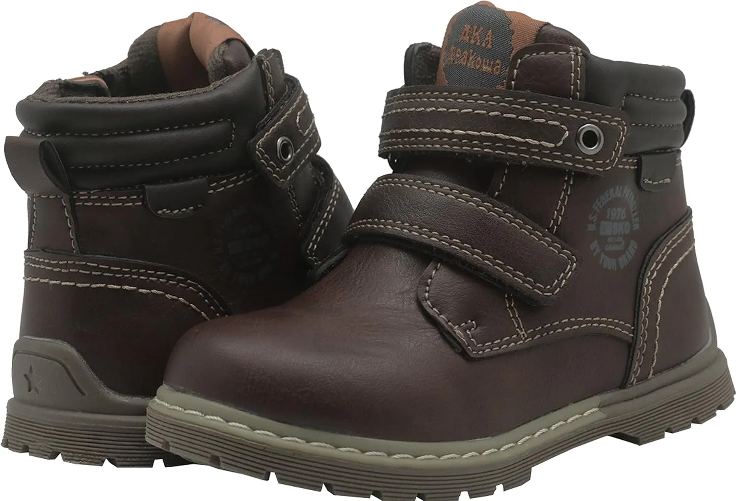 Apakowa Toddler Little Boys Water Resistant Ankle Work Boots (Toddler/Little Kid)