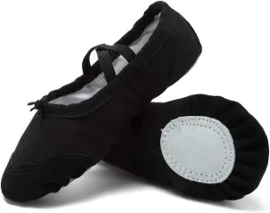 Ballet Shoes Dance Shoes Flat Training Shoes Canvas Split Leather Gymnastics Yoga Shoes Children, Adults