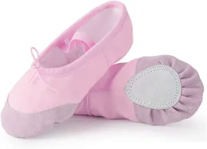 Ballet Shoes Dance Shoes Flat Training Shoes Canvas Split Leather Gymnastics Yoga Shoes Children, Adults