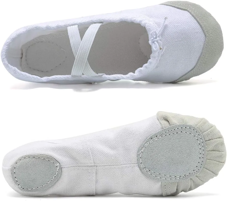 Ballet Women Canvas Dance Shoes Gymnastics Yoga Shoes Children Adult Soft Canvas Flats