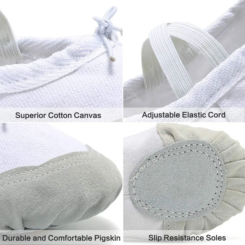 Ballet Women Canvas Dance Shoes Gymnastics Yoga Shoes Children Adult Soft Canvas Flats