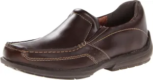 Boy's Overdrive II (Toddler/Little Kid/Big Kid) Dark Brown Leather Loafer 32 (US 13.5 Youth) W