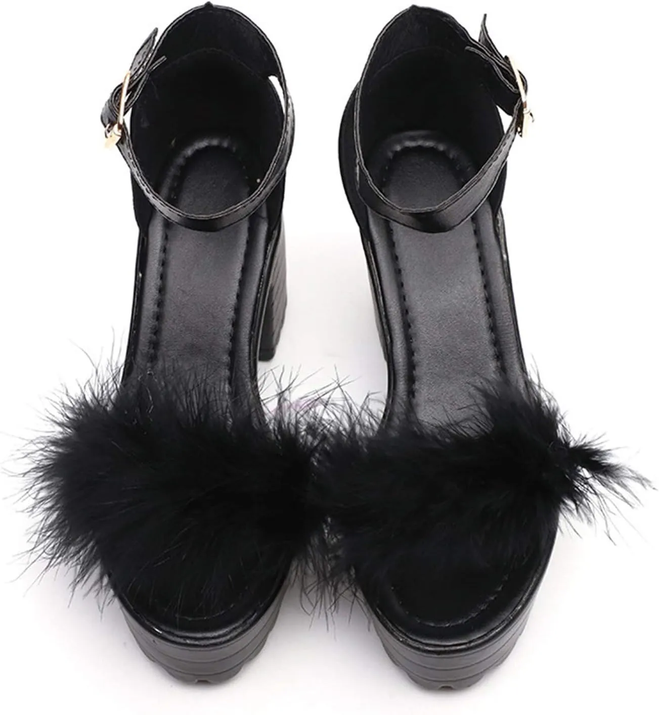 Chunky Heels for Women Platform High Heel Sandals Open Toe Block Heels Shoes Ankle Strap Dress Wedding Party Pumps Shoes