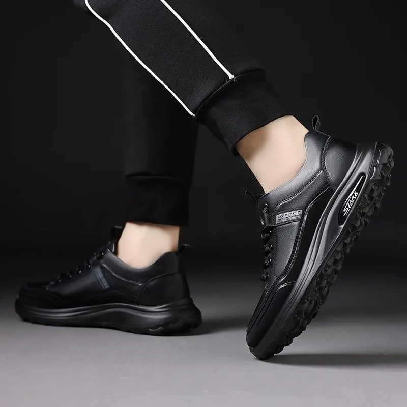 Classic Men's Plain Toe Oxford Shoes in Genuine Leather with Polished Finish for Business Attire