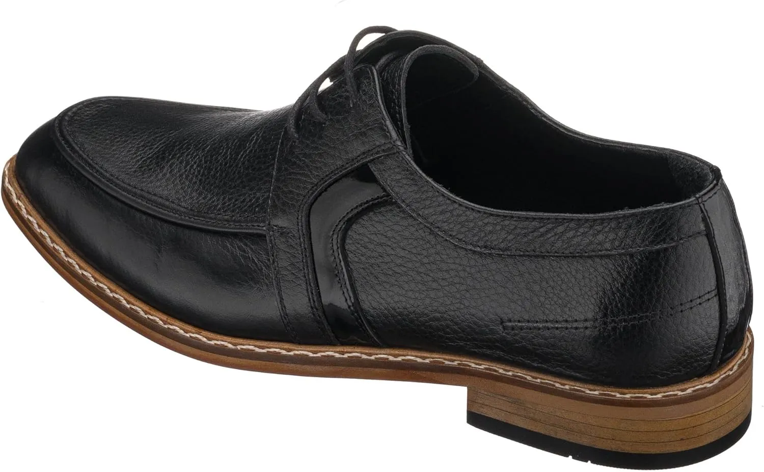 DALGALA Men's Black Leather Handcrafted Oxford Shoes Lace up Shoes Mens Derby Shoes Formal Dress Shoes