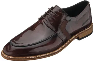 DALGALA Men's Brown Printed Leather Handcrafted Oxford Shoes Lace up Shoes Mens Derby Shoes Formal Dress Shoes
