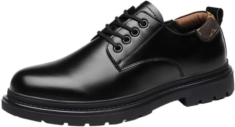 Elegant Men's Cap Toe Oxford Shoes for Professional Office Outfits - Polished Leather Lace-Up Formal Footwear