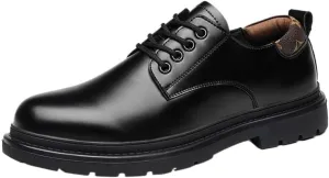 Elegant Men's Cap Toe Oxford Shoes for Professional Office Outfits - Polished Leather Lace-Up Formal Footwear