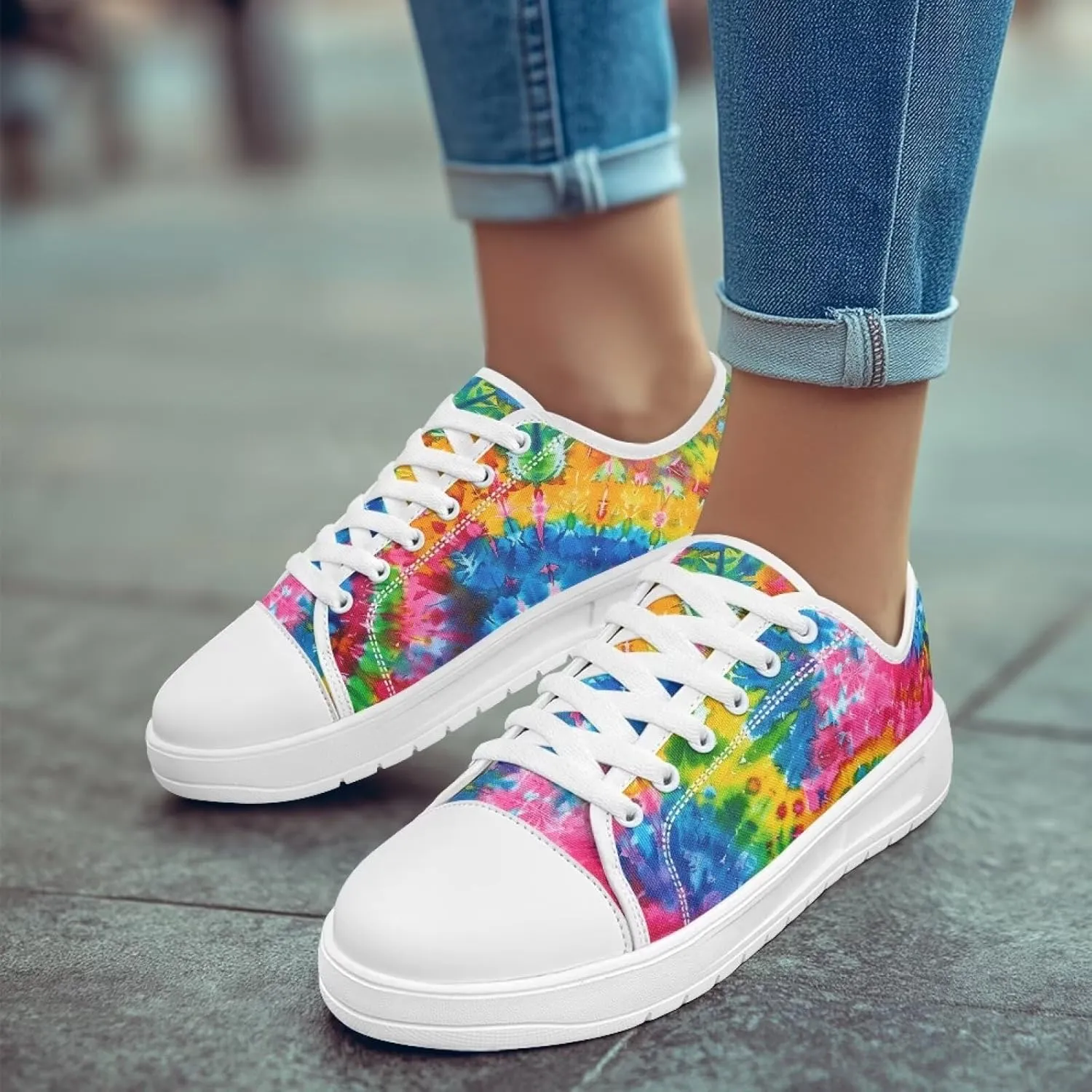 Fashion Sneakers for Women 2025 Colorful Canvas Shoes Lightweight Casual Sneakers
