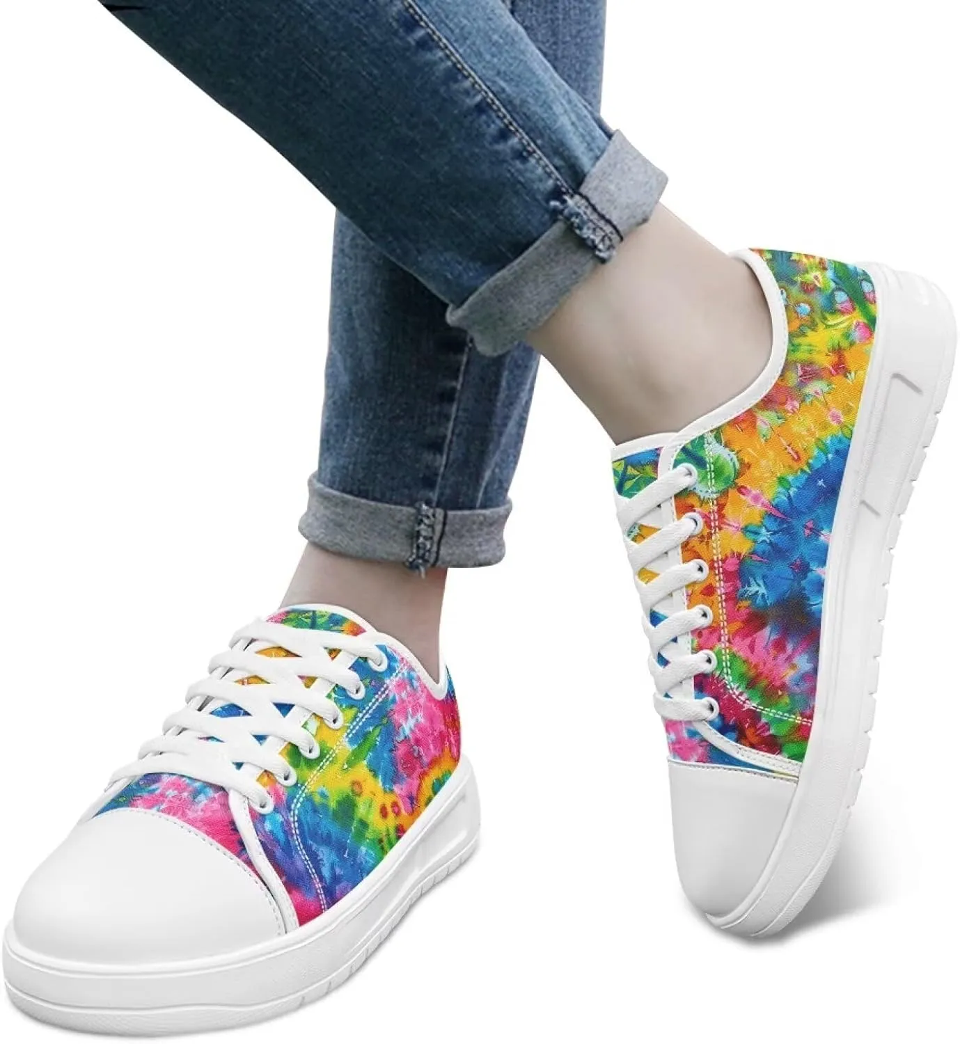 Fashion Sneakers for Women 2025 Colorful Canvas Shoes Lightweight Casual Sneakers