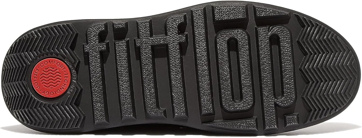 FitFlop F-Mode Water-Resistant Flatform Chelsea Boots for Women - Leather Upper - Microwobbleboard EVA Midsole