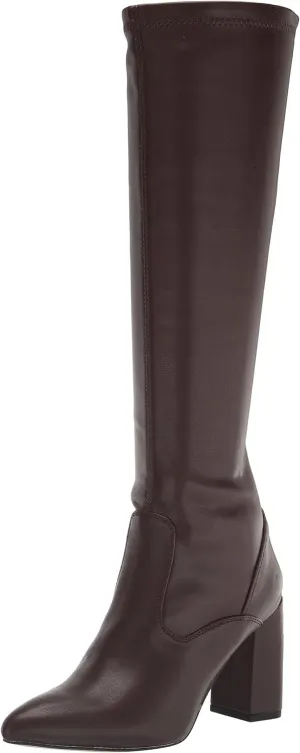 Franco Sarto Womens Katherine Knee High Boot, Brown Faux Leather 7.5 M