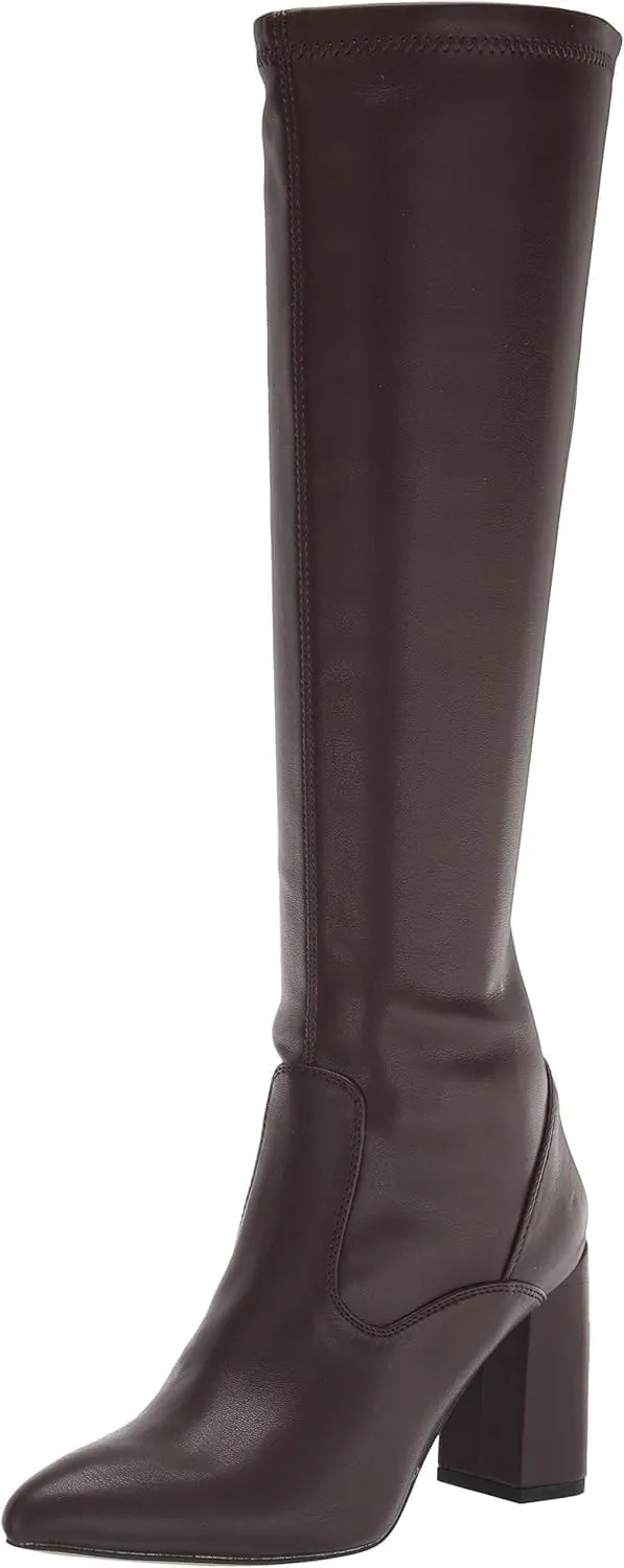 Franco Sarto Womens Katherine Knee High Boot, Brown Faux Leather 7.5 M