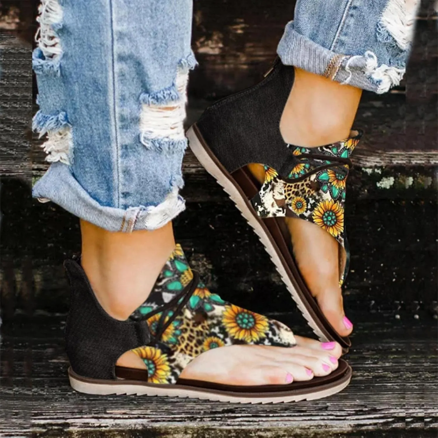 Gibobby Gladiator Sandals for Women Thong Sandals Flip Flop Dressy Summer Flat Travel Bohemian Roman Beach Open Toe Shoes