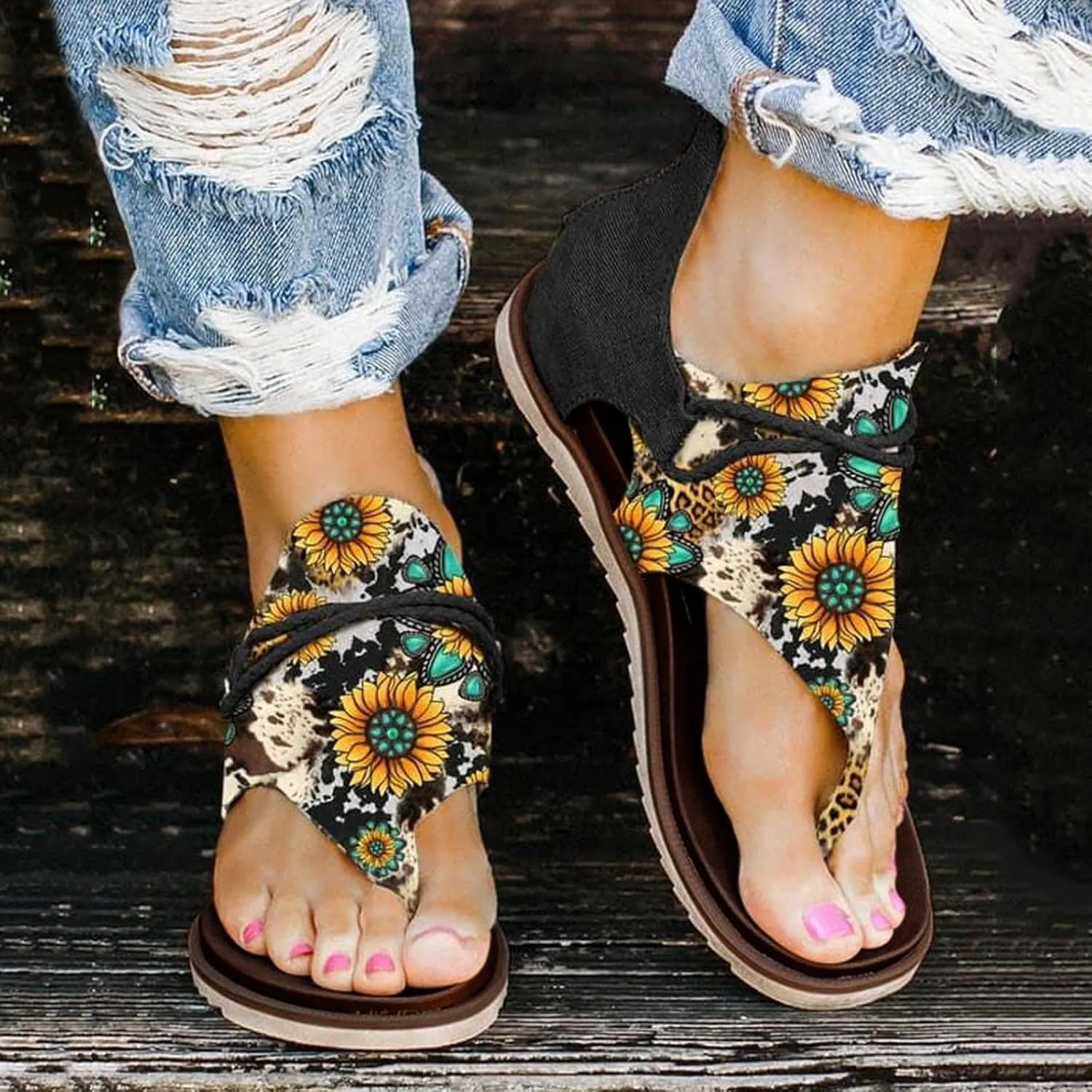 Gibobby Gladiator Sandals for Women Thong Sandals Flip Flop Dressy Summer Flat Travel Bohemian Roman Beach Open Toe Shoes