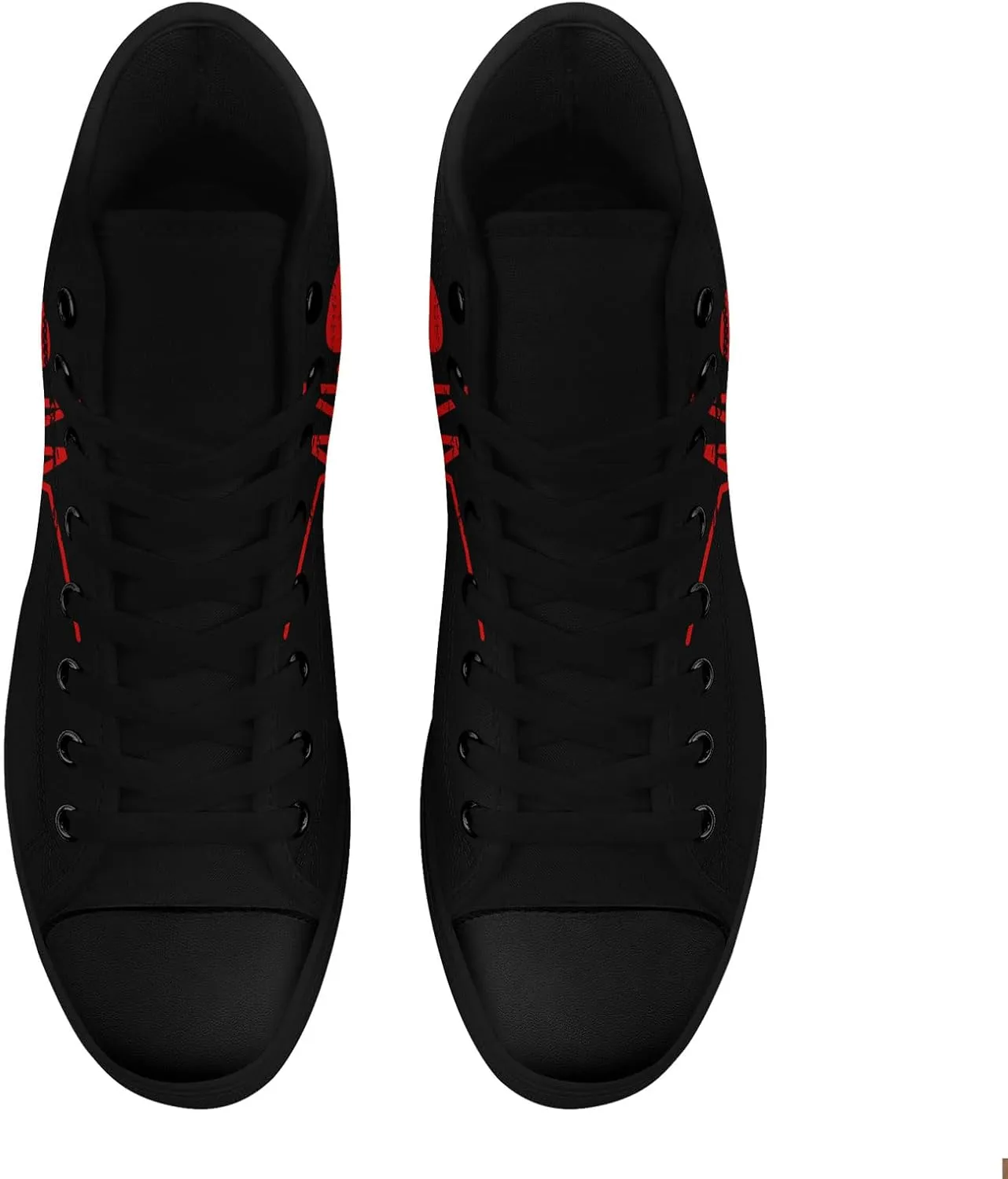 High-Top Sneakers for Men & Women – Romantic Design Canvas Shoes Stylish Casual Streetwear Walking Shoes, Trendy Lover Gift