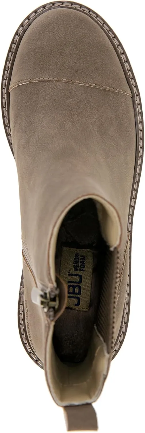 JBU Women's Reed Fashion Comfort Inside Zipper Water Resistant Chelsea Boot