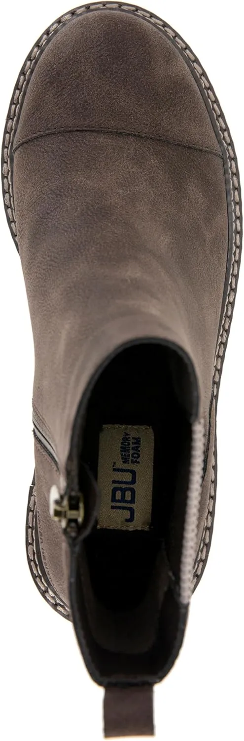 JBU Women's Reed Fashion Comfort Inside Zipper Water Resistant Chelsea Boot