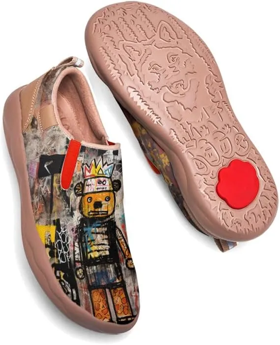 Kids Slip-on Loafers Boys Girls Comfortable Travel Shoes Lightweight Casual Walking Shoes Graffiti Art