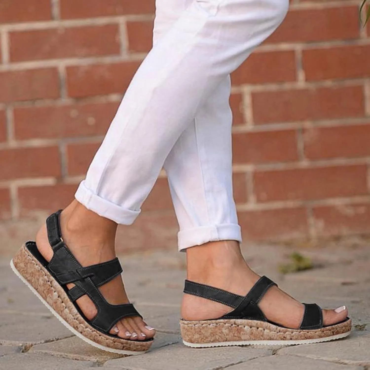 Lady Bandage Wedge Sandals for Women Summer Sandals Open Toe Platform Sandals