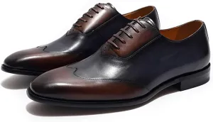 Leather Shoes for Mens Brown Leather Formal Casual Slip On Driving Shoes Business Men's Boat Casual Walking Shoes Handmade Moccasin Dress Shoes,Brown,7.5US/40EU