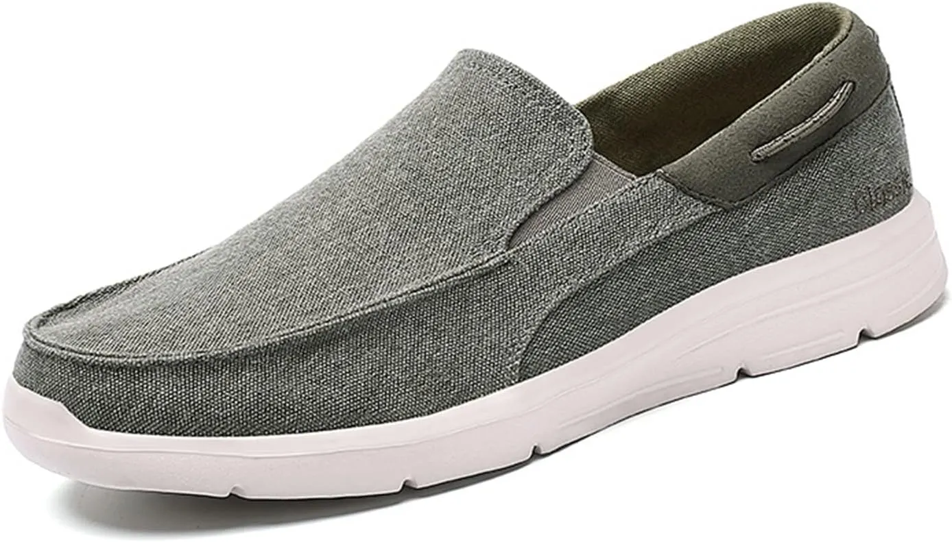 Men's Casual Canvas Shoes, Comfortable and Lightweight Lefu Shoes, one Foot Nail Board Shoes, Lightweight Walking Shoes