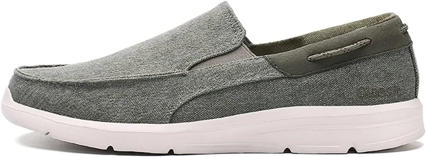 Men's Casual Canvas Shoes, Comfortable and Lightweight Lefu Shoes, one Foot Nail Board Shoes, Lightweight Walking Shoes