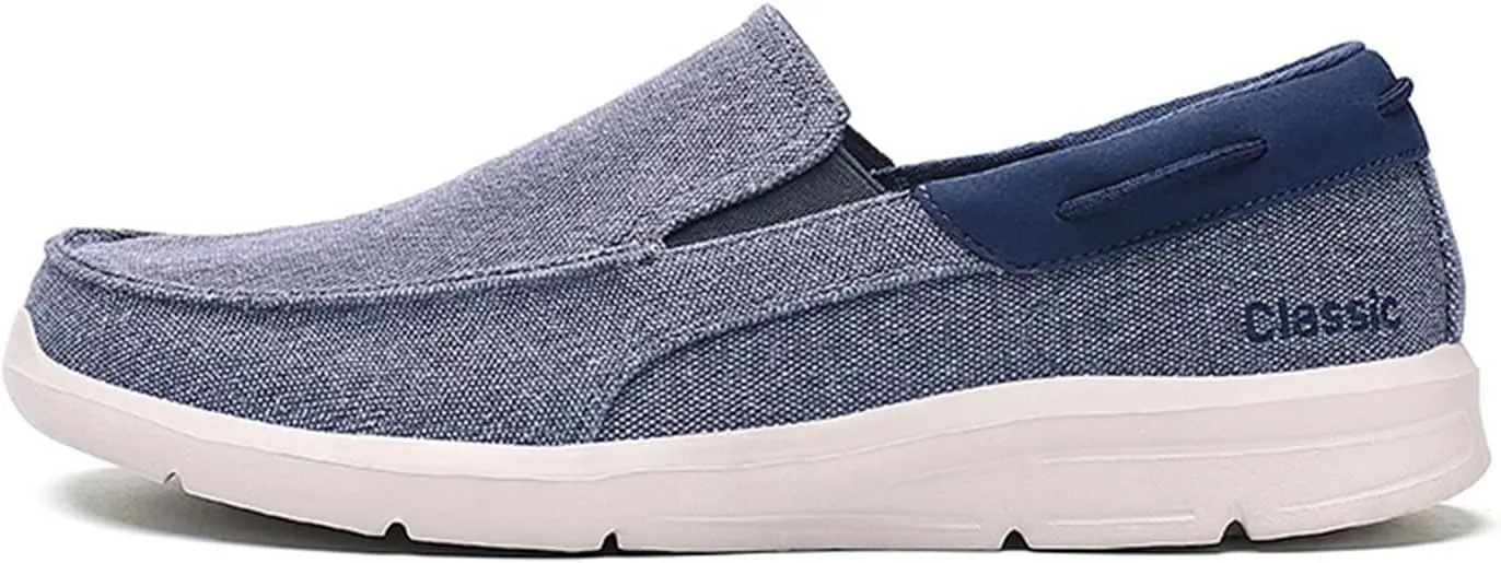 Men's Casual Canvas Shoes, Comfortable and Lightweight Lefu Shoes, one Foot Nail Board Shoes, Lightweight Walking Shoes
