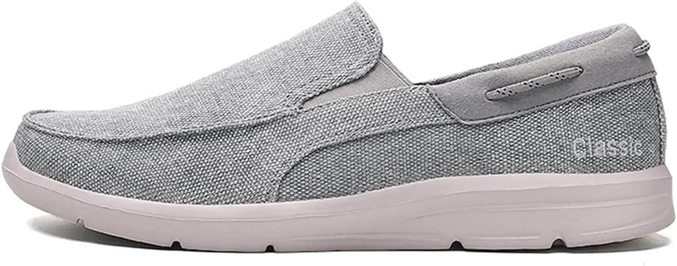Men's Casual Canvas Shoes, Comfortable and Lightweight Lefu Shoes, one Foot Nail Board Shoes, Lightweight Walking Shoes