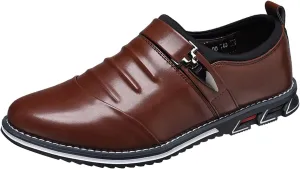 Men's Dress Shoes Brown Size 14 Fashion Style Men's Breathable Comfortable Business Lace Up Leisure Solid Color Leather Shoes Red Dress Shoes Mens