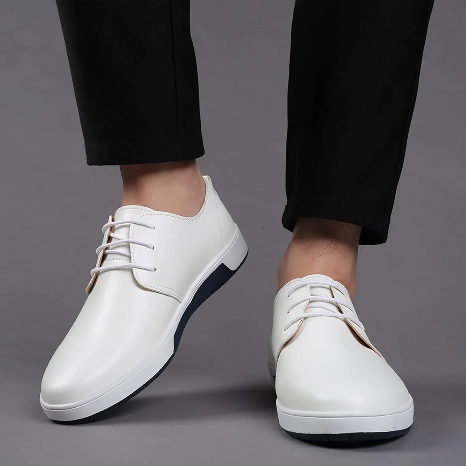 Men's Dress Shoes Brown Slip On Summer Style Men's Breathable Comfortable Business Lace Up Dress Shoe Stores Near Me