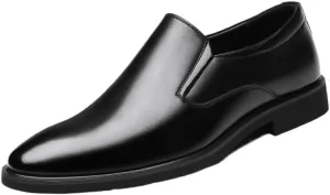 Men's Dress Shoes Business Classic Slip On Rubber Soft Sole Shoes Polished Craft Breathable Lining Dress Shoes