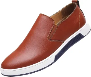 Men's Dress Shoes Wide Width White Men's Leather Breathable Slip On Style Business Seasons Color Wear Four Shoes Leisure Formal Solid Men's Leather Shoes Formal Dress Shoes