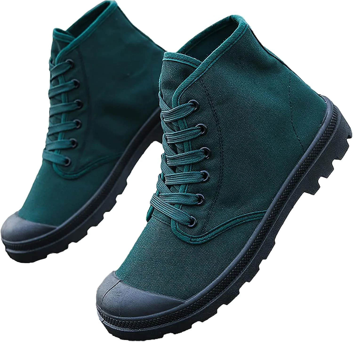 Men's Fashion Ankle High/Mid Calf Desert Boots Lace-Up Outdoor Canvas Shoes