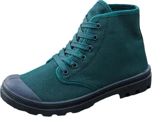 Men's Fashion Ankle High/Mid Calf Desert Boots Lace-Up Outdoor Canvas Shoes