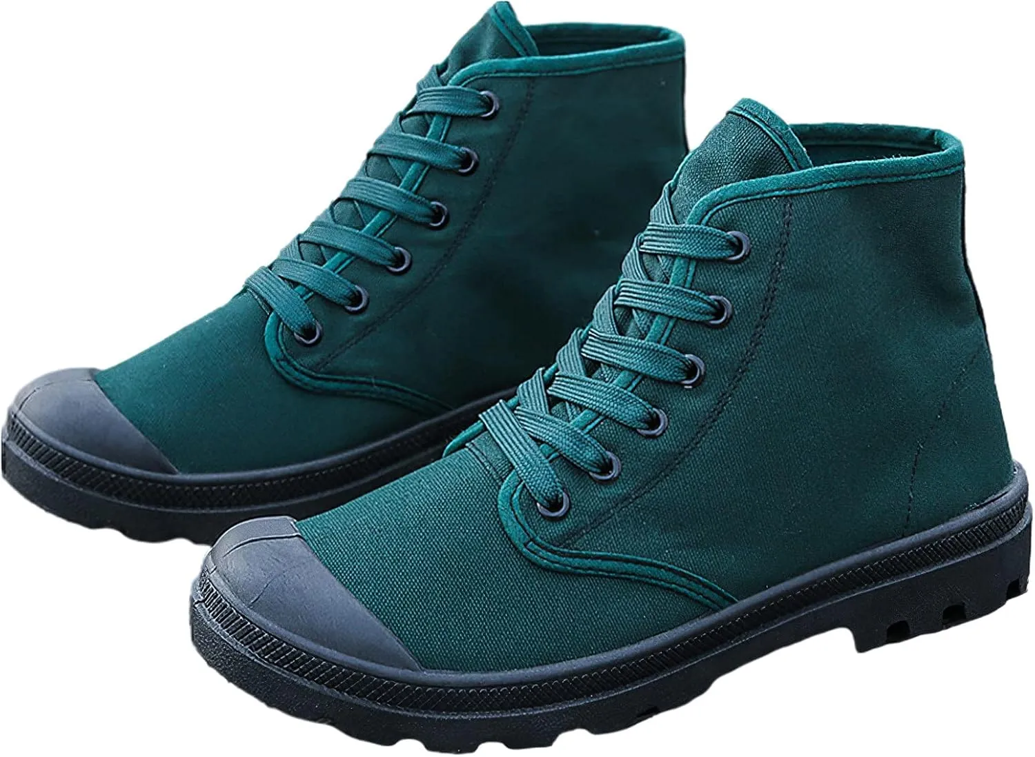 Men's Fashion Ankle High/Mid Calf Desert Boots Lace-Up Outdoor Canvas Shoes