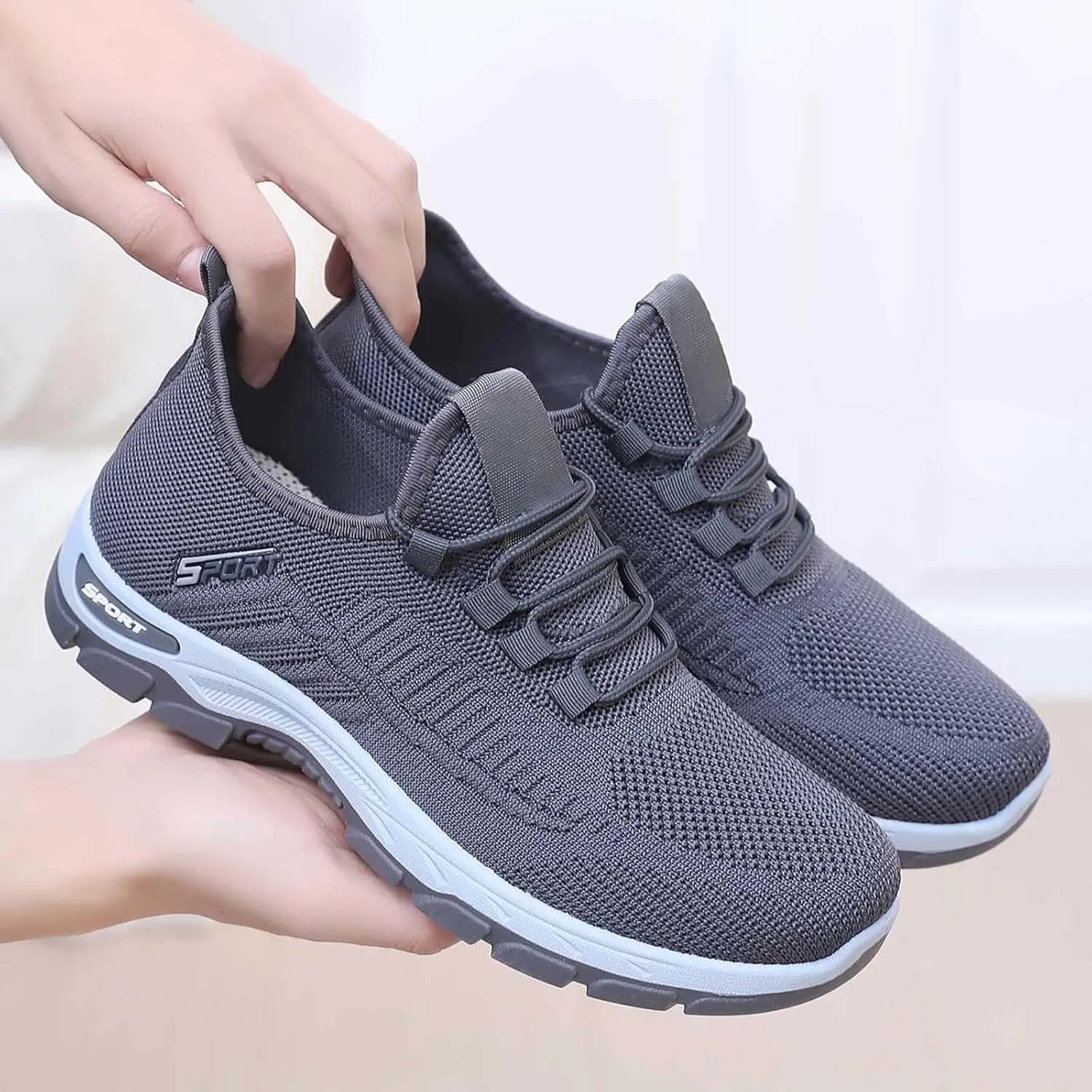 Men's Fashion Pure Color Cloth Casual Sports Shoes Breathable Non Slip Shoes Casual Sand