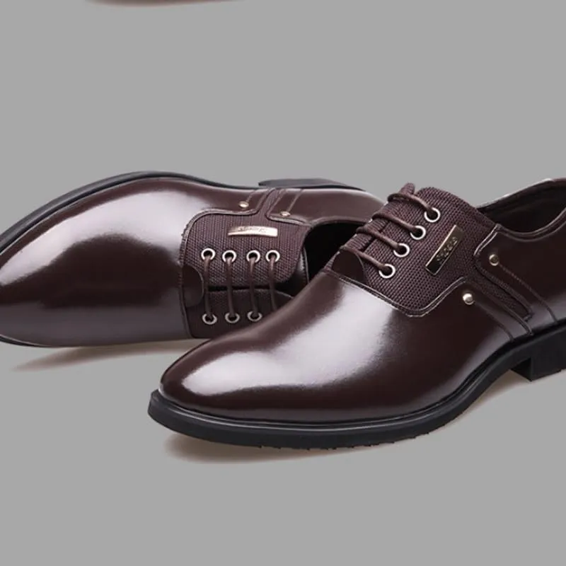 Men's Formal Wingtip Oxfords Handcrafted Genuine Leather with Cushioned Footbed and Slip-Resistant Rubber Sole