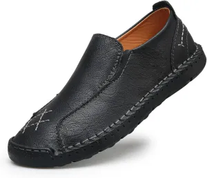 Men's Penny Loafers Leather Slip-On Loafers Casual Walking Driving Shoes Handcrafted Comfort Moccasins
