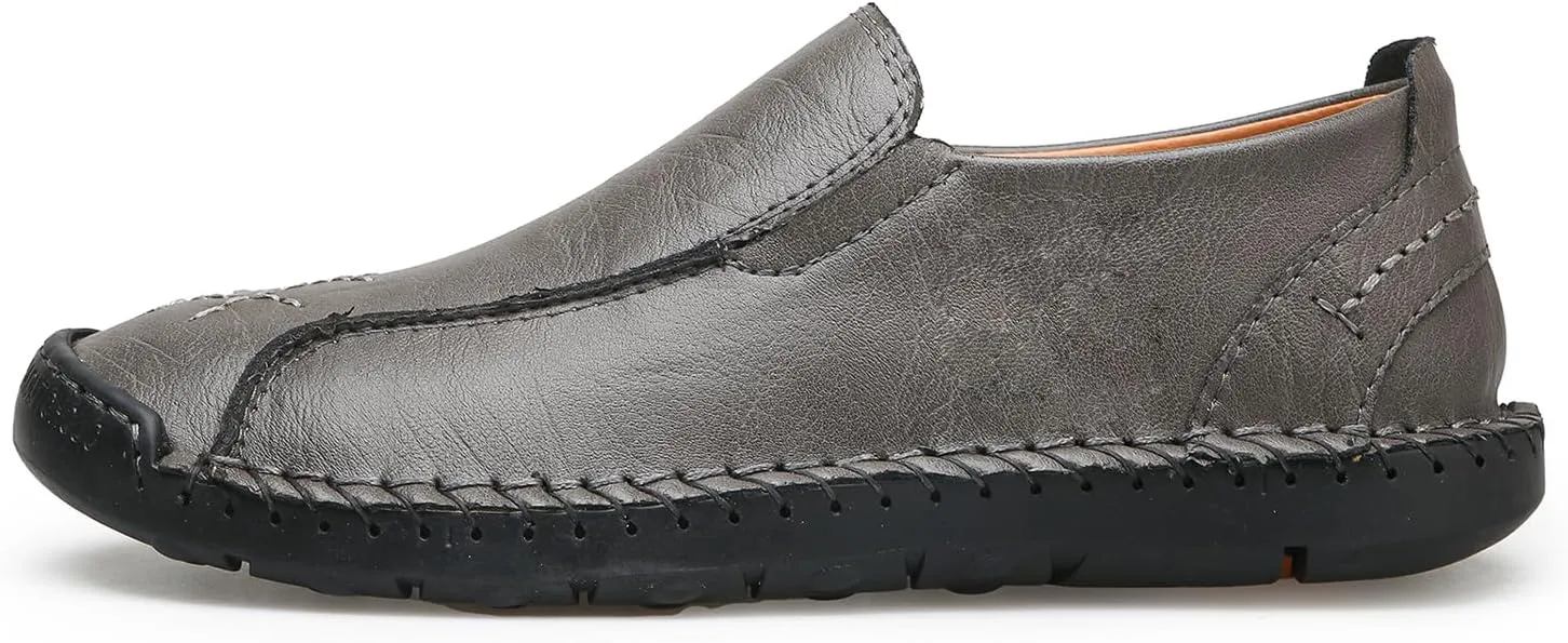 Men's Penny Loafers Leather Slip-On Loafers Casual Walking Driving Shoes Handcrafted Comfort Moccasins
