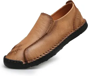 Men's Penny Loafers Leather Slip-On Loafers Casual Walking Driving Shoes Handcrafted Comfort Moccasins