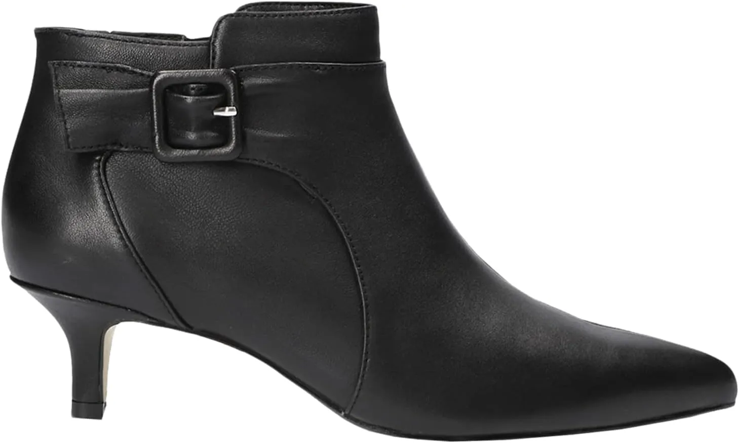 MOOMMO Women Low Kitten Heel Suede Ankle Boots Bow Pointed Closed Toe Zipper Chelsea Boots 2" Heels Buckle Strap Faux Suede Boot Zip Up Short Dress Booties Fall Office Wedding Cute Comfort 4-11 M US
