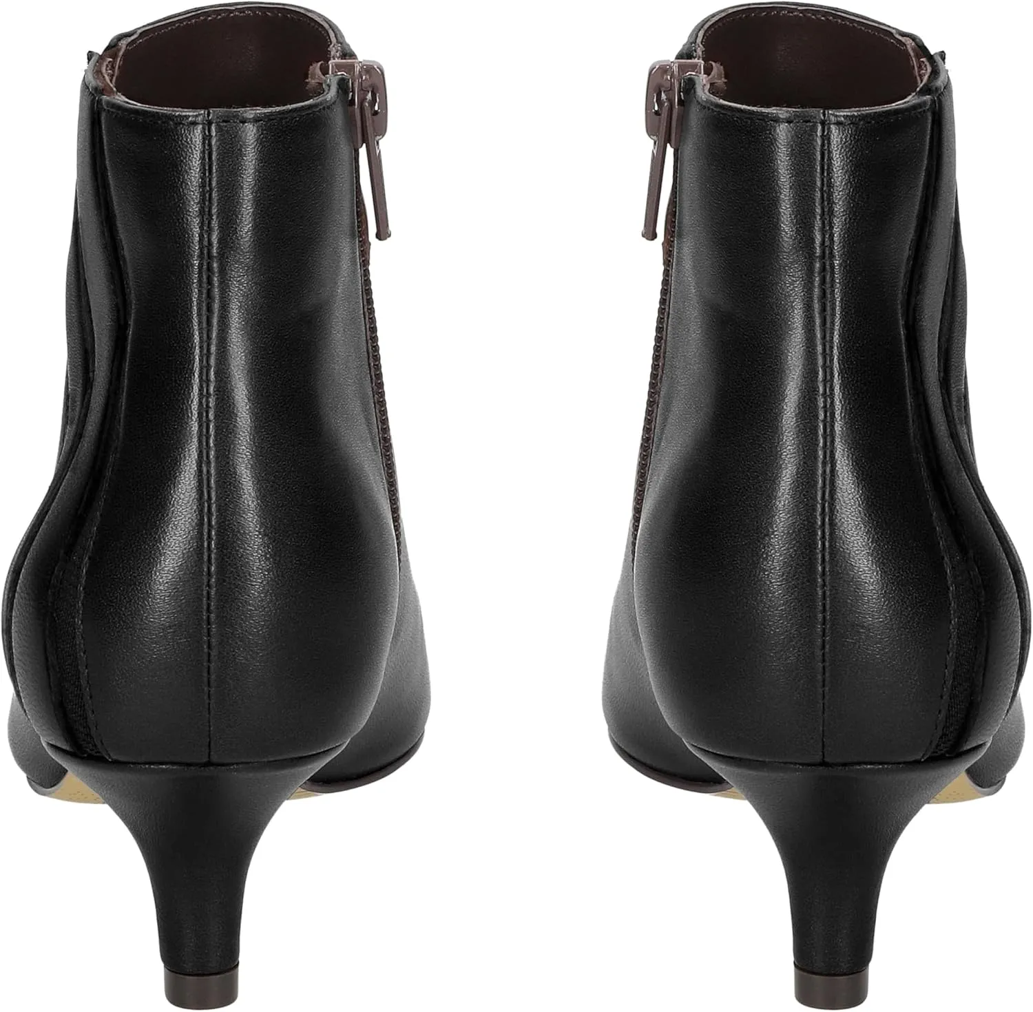 MOOMMO Women Low Kitten Heel Suede Ankle Boots Bow Pointed Closed Toe Zipper Chelsea Boots 2" Heels Buckle Strap Faux Suede Boot Zip Up Short Dress Booties Fall Office Wedding Cute Comfort 4-11 M US