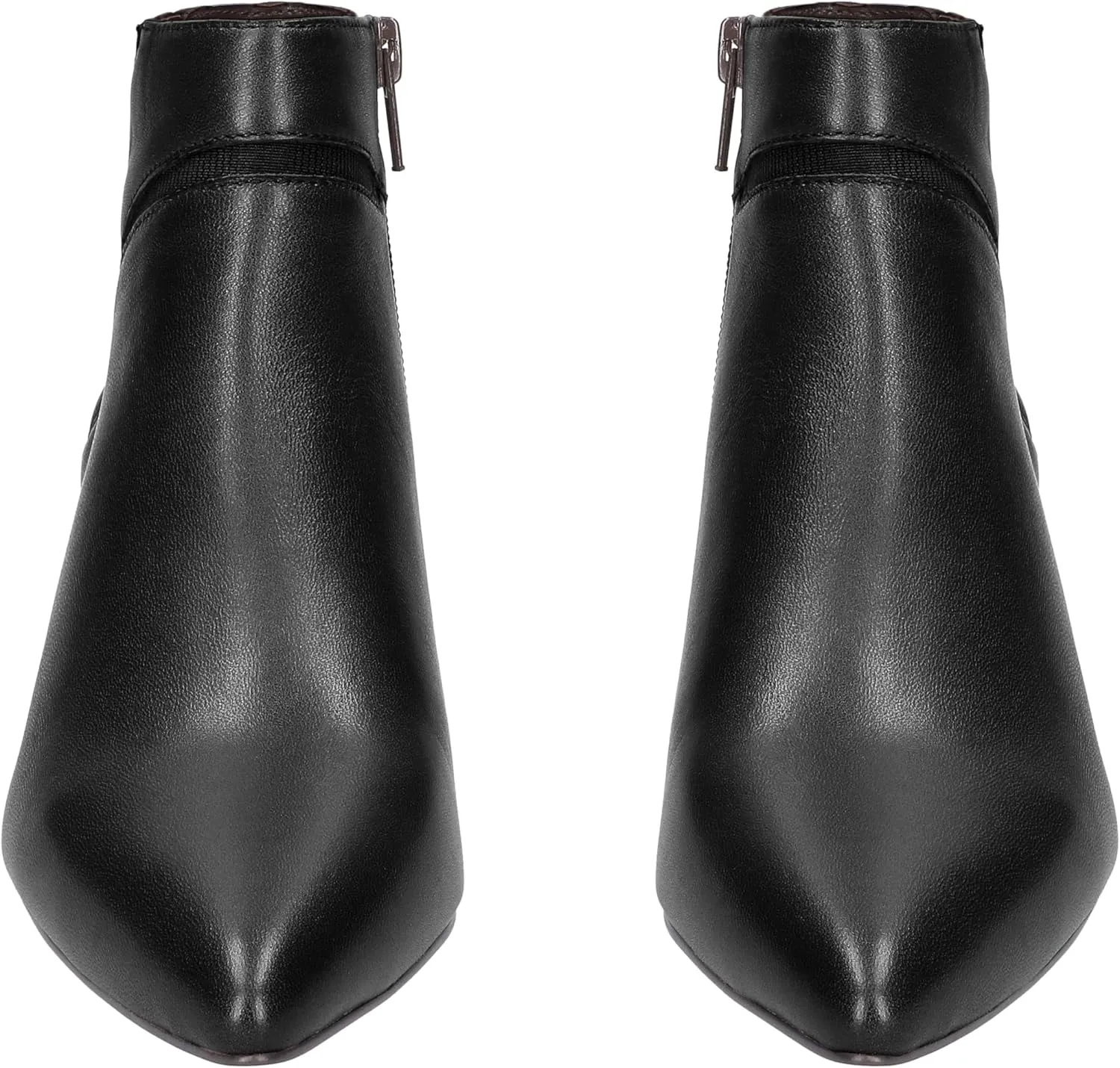 MOOMMO Women Low Kitten Heel Suede Ankle Boots Bow Pointed Closed Toe Zipper Chelsea Boots 2" Heels Buckle Strap Faux Suede Boot Zip Up Short Dress Booties Fall Office Wedding Cute Comfort 4-11 M US