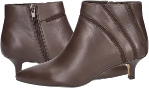 MOOMMO Women Low Kitten Heel Suede Ankle Boots Bow Pointed Closed Toe Zipper Chelsea Boots 2" Heels Buckle Strap Faux Suede Boot Zip Up Short Dress Booties Fall Office Wedding Cute Comfort 4-11 M US