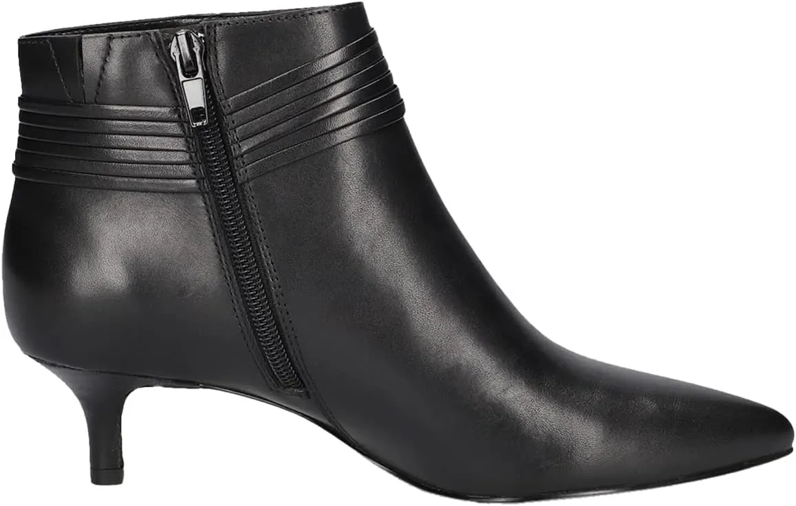 MOOMMO Women Low Kitten Heel Suede Ankle Boots Bow Pointed Closed Toe Zipper Chelsea Boots 2" Heels Buckle Strap Faux Suede Boot Zip Up Short Dress Booties Fall Office Wedding Cute Comfort 4-11 M US