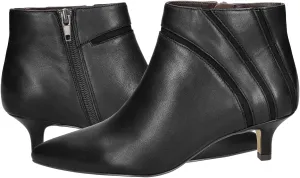 MOOMMO Women Low Kitten Heel Suede Ankle Boots Bow Pointed Closed Toe Zipper Chelsea Boots 2" Heels Buckle Strap Faux Suede Boot Zip Up Short Dress Booties Fall Office Wedding Cute Comfort 4-11 M US