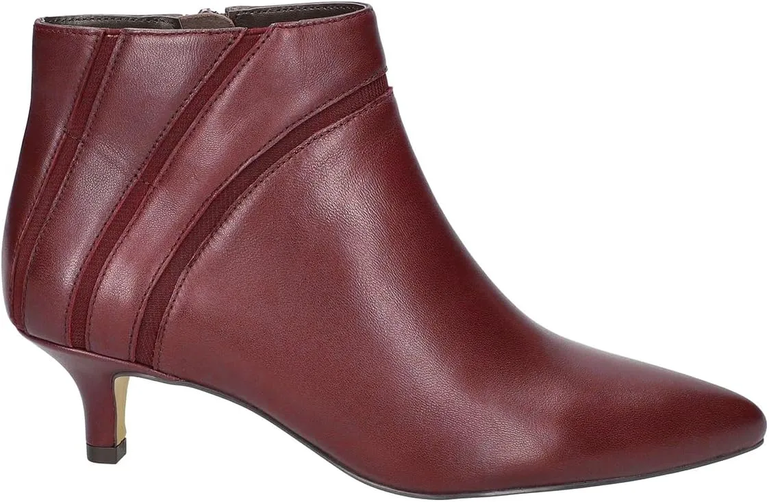 MOOMMO Women Low Kitten Heel Suede Ankle Boots Bow Pointed Closed Toe Zipper Chelsea Boots 2" Heels Buckle Strap Faux Suede Boot Zip Up Short Dress Booties Fall Office Wedding Cute Comfort 4-11 M US